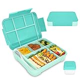 IJIAMY Brotdose Kinder mit Fächern, 1300ml Jausenbox Kinder, Auslaufsicher Bento Box, Lunchbox...