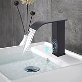 Sensor Wasserhahn für Bad und Küche, Waschbeckenarmatur aus Edelstahl Berührungslose Automatische...