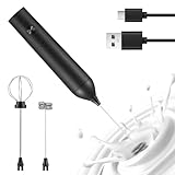 Irishom Elektrischer Milchaufschäumer, wiederaufladbarer Hand-Schaummacher, 3...