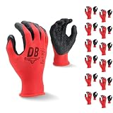 Durabull Arbeitshandschuhe für Herren - 12 Paar. Latexhandschuhe, für Gartenarbeit, mechanische...