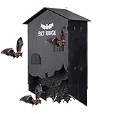 Frfik Fledermauskasten – Hölzernes Fledermausnest Lebensraum – Wandhalterung mit drei Kammern...