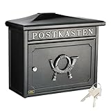 BURG-WÄCHTER Klassischer Briefkasten ohne Zeitungsfach und Namensschild, Verzinkter Stahl,...