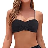 Generisch Bikini Oberteil Push Up Sexy Bandeau Bikini Damen,Mix Einfarbig StüTzender Badeanzug High...