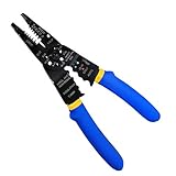 S&R Multi-Tool Kabel-Abisolierer, Cutter, Crimper 210 mm mit Ergo-Griff, Crimpzange...