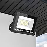 Wegoodlife 20W LED Strahler Außen, Superhell 1510LM Scheinwerfer, 3000K Warmweiß Außenstrahler,...