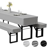 Zdada 3-teilige Bierzeltgarnitur Auflage, Enthält 2 Bierbank Hussen und 1 Biertisch Husse aus...