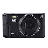 5K Digitalkamera 72MP 16x Zoom 2,8 Zoll LCD -Bildschirm AF Autofokus mit Flash Light WiFi -Kamera...