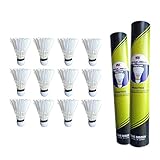 Rayline Sport Serie Federball Badminton Federbälle Naturfederbälle 12 x Federball Set Practice mit...