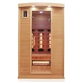 Dewello® Infrarotkabine Infrarotsauna Hyder 115x105 für 1-2 Personen aus Hemlock Holz mit...