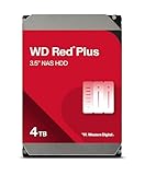 WD Red Plus 4TB NAS 3.5' Interne Festplatte - 5400 RPM Klasse, SATA 6 Gb/s, CMR, 256MB Cache