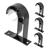 GARVALON 4stücke Teilige Gardinenstangenhalterungen Aus Aluminium Gardinenstangenhaken Mit...