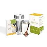 Keolia Joghurtbereiter ohne Strom, Joghurt Starter-Set aus Edelstahlbehälter, Einmachglas,...