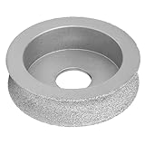 Qqmora Gelötete Schleifscheibe, Konkave Schleifscheibe, 7,3 Cm, für Stein, Keramik, Glas,...