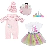 Kleidung Bekleidung Outfits für Baby Puppen, Outfits mit Hut für Baby Doll für Puppen 35-43 cm