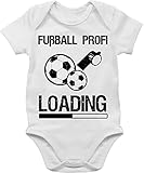 Baby Body Junge Mädchen - Sport & Bewegung - Fußball Profi Loading - Vintage schwarz - 3/6 Monate...