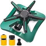 UrbanWave Rasensprenger,360 Rotierende Gartensprenger mit 5 Arme 20 Sprühdüsen Sprinkler...