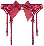 GIVTULIP Strumpfhalter Frauen Strapsgürtel Hüfthalter Strapsen Dessous Sets Breit Unterwäsche...