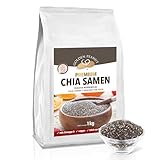 GOLDEN PEANUT Premium Chia Samen 3 x 1 kg schwarz-weiß Salvia Hispanica viele Quellstoffe Omega 3...