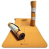 SPORTS-HERO® Yogamatte Kork - rutschfeste Yoga Matte mit Tragegurt aus Kork & TPE - Kork Yogamatte...