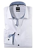 OLYMP Hemd Luxor, Weiß, Modern Fit, Extra Langer Arm 69cm, Bügelfrei, Knitterfrei, 100% Baumwolle,...