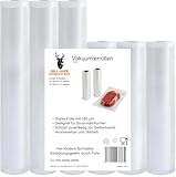Grill-Jäger Vakuumrollen 3 Rollen 28×500 cm + 3 Rollen 20×500 cm Vakuumierfolie – Profi...