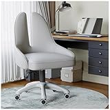 Ergonomischer Bürostuhl aus Leder, 360° drehbar, Schreibtischstuhl mit verstellbarer Höhe und...