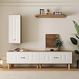 Merax Wohnwand 3-teilig, mit Highboard Lowboard und Wandboard, Modernes TV-Wandmöbel mit viel...
