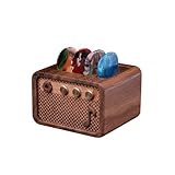 CoolGift Mart Gitarrenzubehör, Walnuss Holz E-Gitarre Amp geformt Gitarre Plektrumhalter, Geschenk...