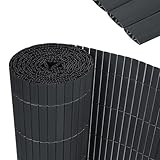 YRHome PVC Sichtschutzmatte 120x300cm Stabile W-Form Sichtschutzzaun Balkon Balkonsichtschutz...