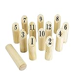 DRULINE Kubb Wikinger 13 TLG. - Wikingerspiel - Outdoor Spiel - skandinavisches Wurfspiel...