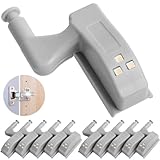 10 Stücke LED Schrankleuchten, Batteriebetriebenes Schranklicht, Universal Scharnierleuchten, für...