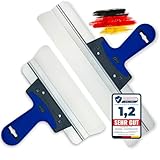 BACHSAM® Made in Germany hochwertige (runde Ecken) Flächenspachtel-Set 400mm und 250mm breit -...