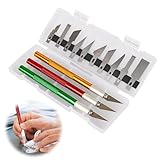 UIEXAY 3 Stück Cutter Für Diy Art Work Cutting, Skalpell Mit 10 Ersatzklingen, Bastelmesser...