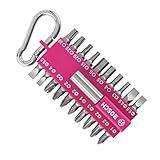 Bosch Bosch 21-tlgs. Schrauber Bit-Set mit Snap-Hook Pink (mit Universal-Bithalter, Karabiner,...