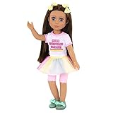 Glitter Girls Puppe Kika – Bewegliche 36 cm Puppe mit Puppenkleidung, Zubehör und braunen Langen...