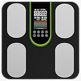 Körperfettwaage, Smart Waagen mit körperfett und muskelmasse, BMI, Viszerales Fett,...