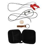 CIYODO Boccia Satz mit Messseil und Holzzielkugel Magnetischer Metallkugelnheber Tragbare Boule...