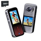 Xilecam Dual Screen Action Cam Helmkamera mit 32GB Speicherkarte und diversem Zubehör wasserdichte...