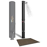 CCLIFE Solardusche mit Bodenplatte 35L Solar Gartendusche Pooldusche Regendusche Außendusche Garten...
