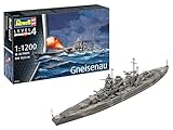 Revell Modellbau I Gneisenau - Historisches Schlachtschiff I Maßstab 1:1200 I 48 Teile I Bastelset...