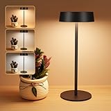 Suright Solar Tischlampe Kabellos, Solarbetriebene und über USB-C Aufladbar Akku Tischleuchte,...