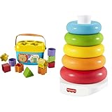 Fisher-Price FFC84-Babys Erste Bausteine Baby Spielzeug Formensortierspiel mit Spielwürfeln und...