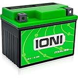 Motorrad Batterie 12V 7Ah AGM IONI ION (TYP - MG7A-BS-C/ähnlich YTX7A-BS)