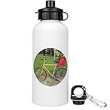 Azeeda 600ml 'Blumenkorb Fahrrad' Trinkflasche/Wasser-Flasche (WT00013954)