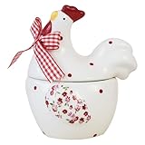 SHINEOFI Keramik Gewürzstreuer Hühnerform Salz Zuckerbehälter Kondimentdose Glänzend Glasiert...