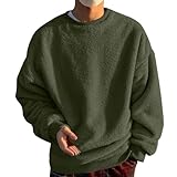 Sweatshirts für Herren, lässig, Plüsch, Rundhalsausschnitt, Sweatshirt, Fleecefutter,...
