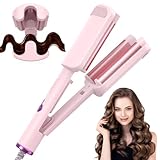 AISEELY 32mm Welleneisen für Haare,3-fach Barrel Beach Waves Lockenstab,Welleneisen Große...