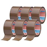 tesa tesapack im 6er Pack - Geräuscharmes Paketklebeband zum Verpacken von Paketen und...