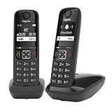 Gigaset AS690 Duo - 2 Schnurlose DECT-Telefone - kontrastreiches Display - Brillante Audioqualität...