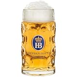 Hofbräuhaus München Bierkrug 1 L Original Isarseidel | Maßkrug | Biergläser | Bierglas mit...